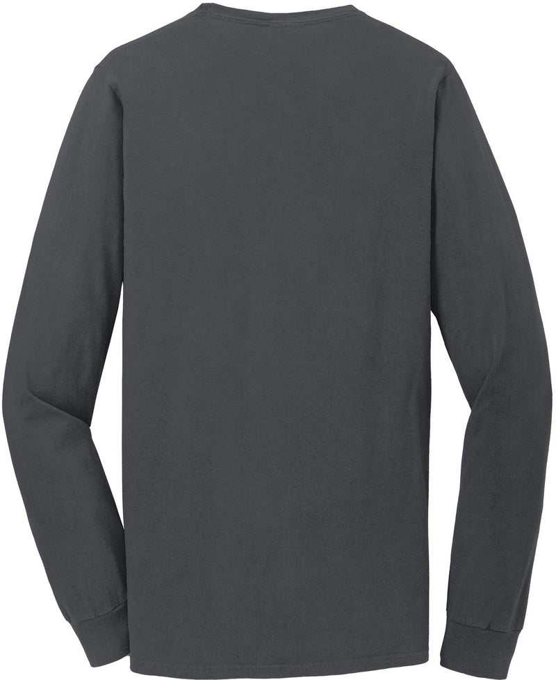 no-logo Port & Company Beach Wash Garment-Dyed Long Sleeve Pocket Tee-Regular-Port & Company-Thread Logic