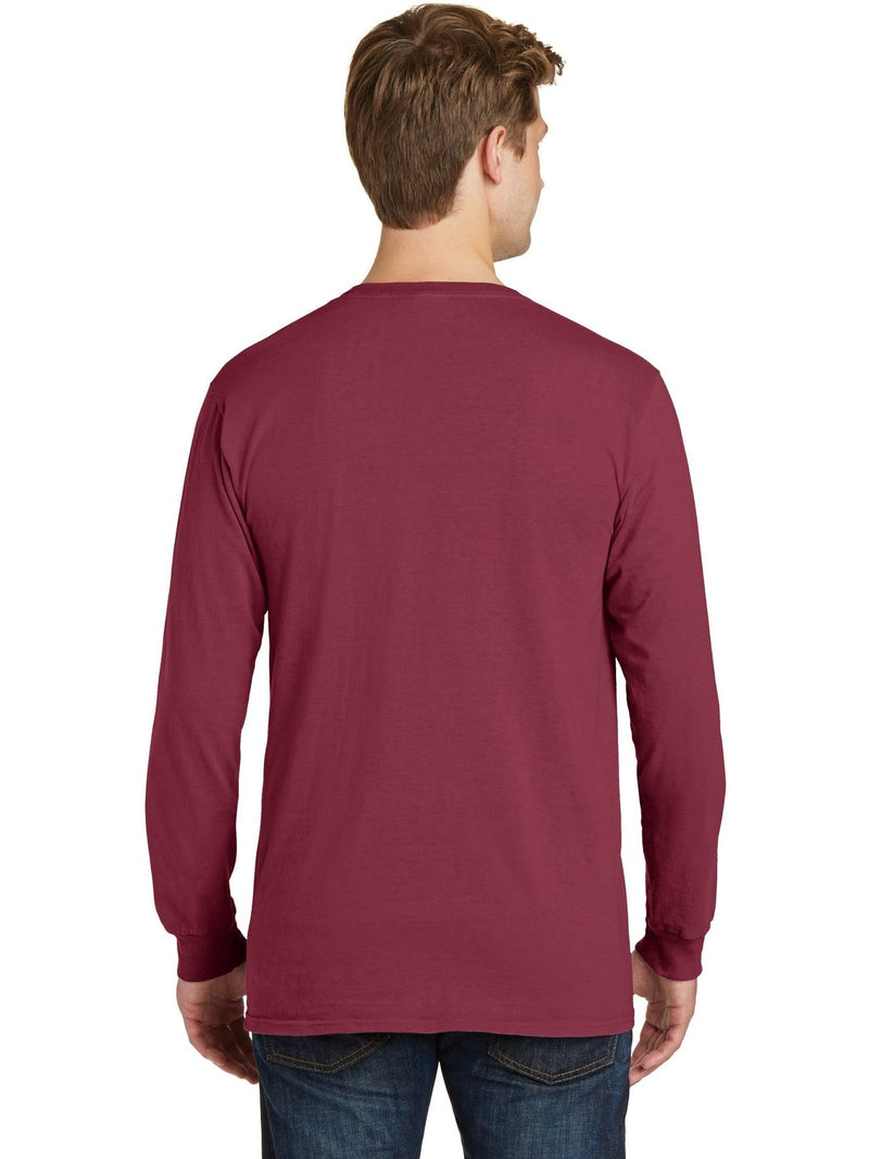 no-logo Port & Company Beach Wash Garment-Dyed Long Sleeve Pocket Tee-Regular-Port & Company-Thread Logic