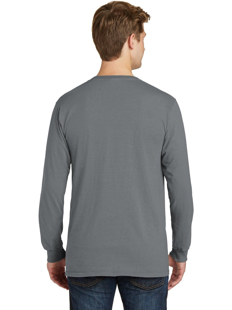 no-logo Port & Company Beach Wash Garment-Dyed Long Sleeve Pocket Tee-Regular-Port & Company-Thread Logic