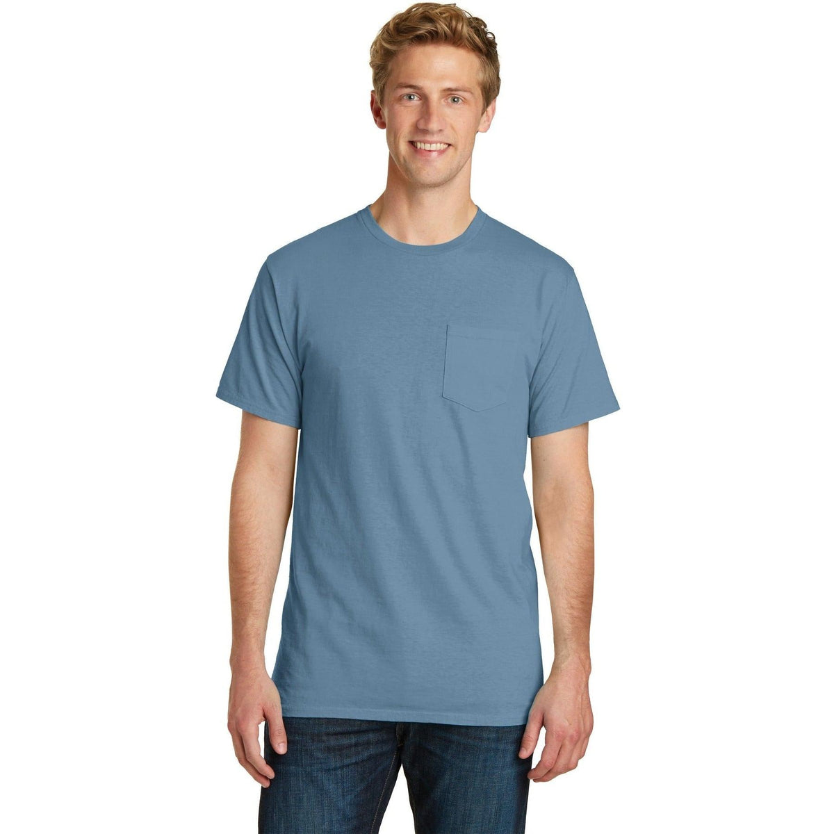 no-logo Port & Company Beach Wash Garment-Dyed Pocket Tee-Regular-Port & Company-Thread Logic