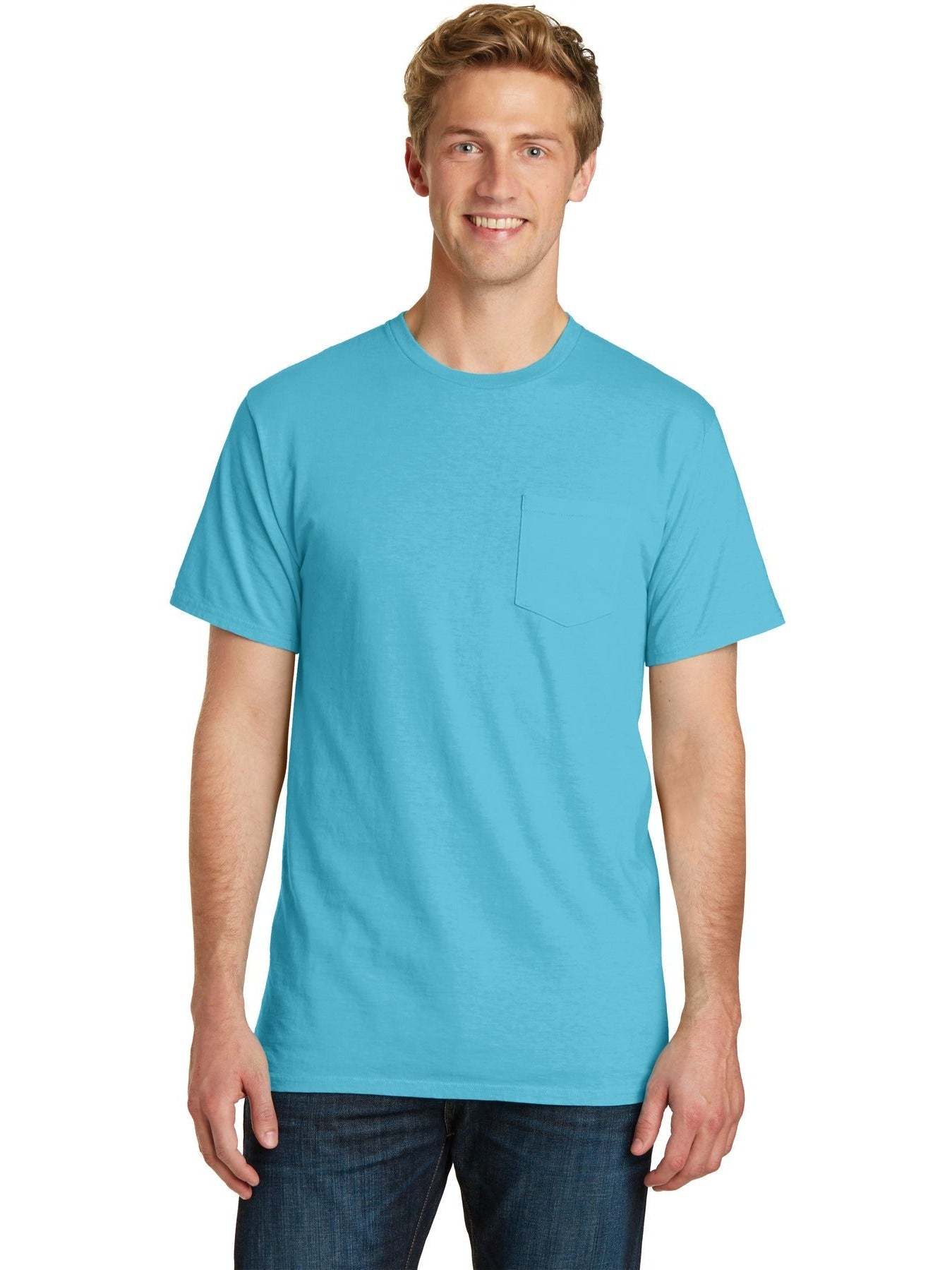 no-logo Port & Company Beach Wash Garment-Dyed Pocket Tee-Regular-Port & Company-Thread Logic