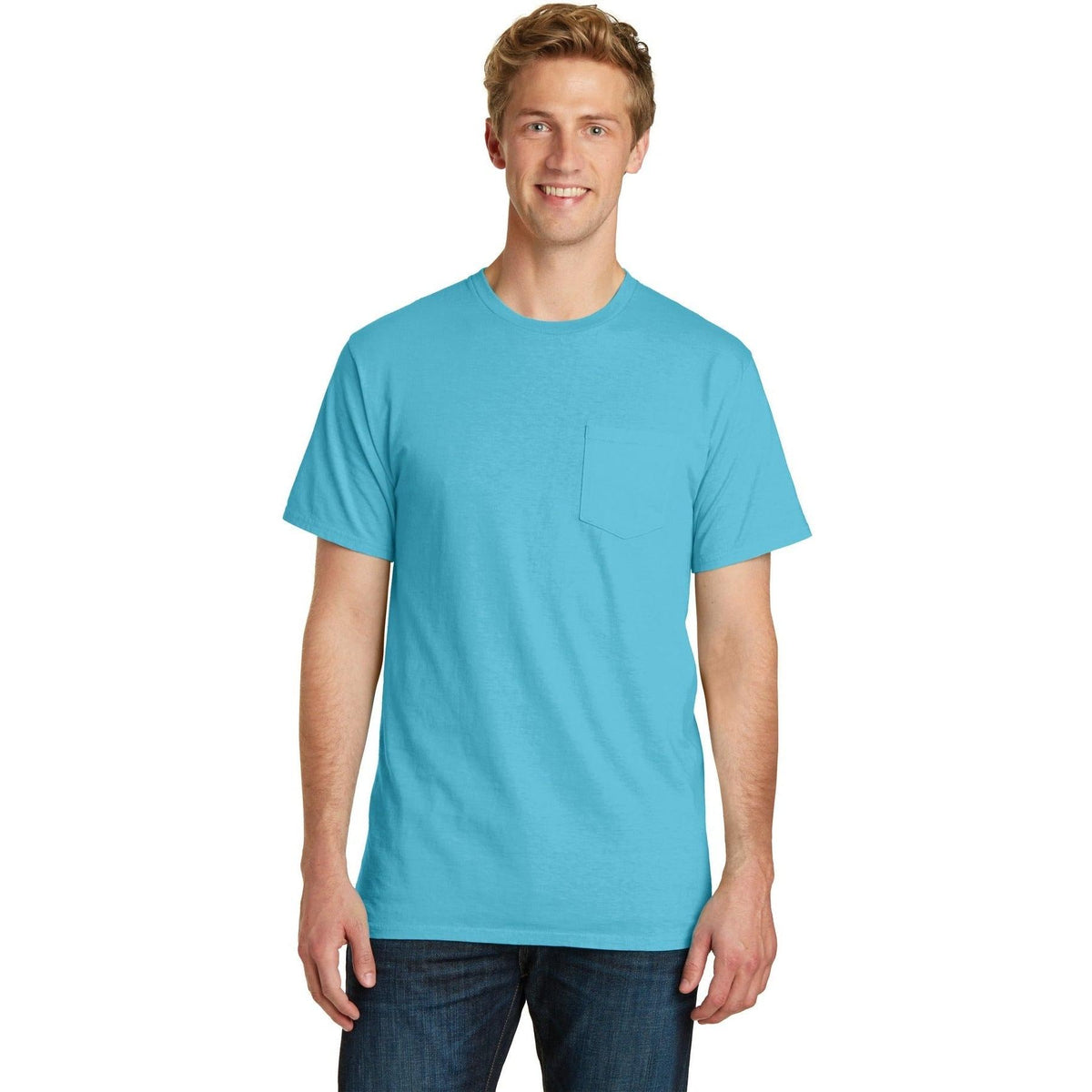 no-logo Port & Company Beach Wash Garment-Dyed Pocket Tee-Regular-Port & Company-Thread Logic