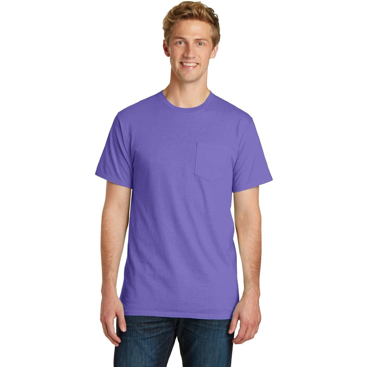 no-logo Port & Company Beach Wash Garment-Dyed Pocket Tee-Regular-Port & Company-Thread Logic