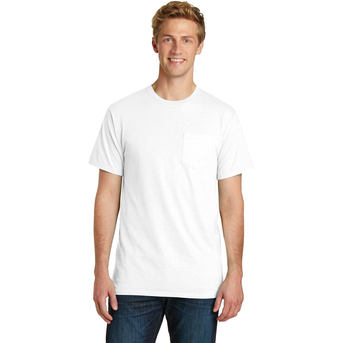 no-logo Port & Company Beach Wash Garment-Dyed Pocket Tee-Regular-Port & Company-Thread Logic