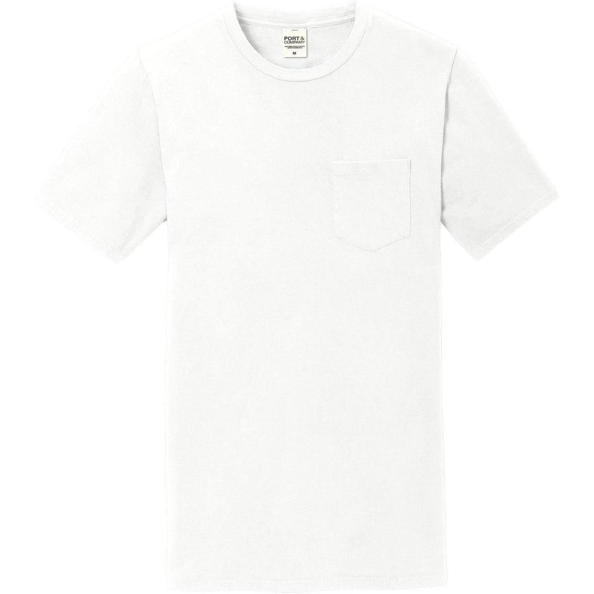 no-logo Port & Company Beach Wash Garment-Dyed Pocket Tee