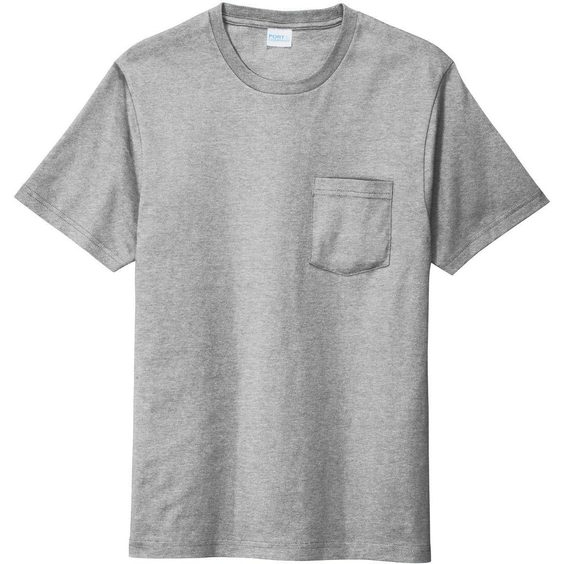 no-logo Port & Company Bouncer Pocket Tee