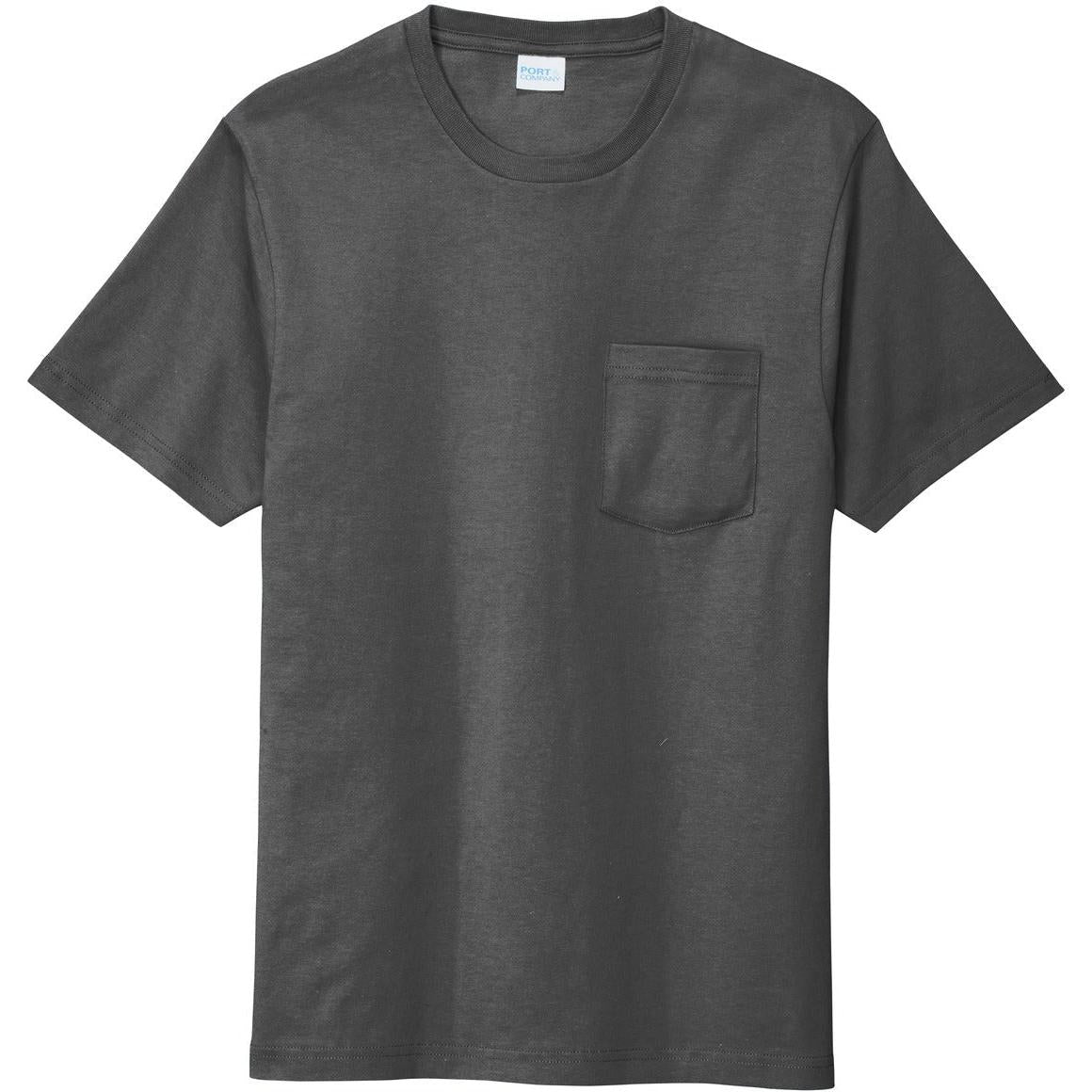 no-logo Port & Company Bouncer Pocket Tee