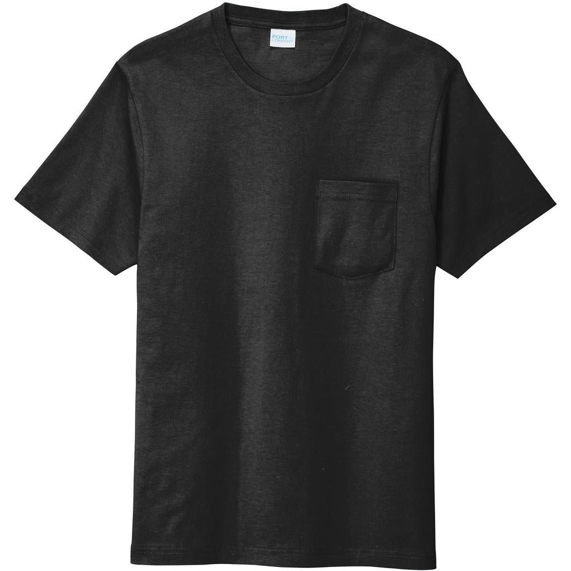 no-logo Port & Company Bouncer Pocket Tee