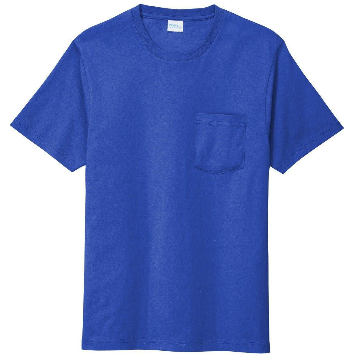 no-logo Port & Company Bouncer Pocket Tee