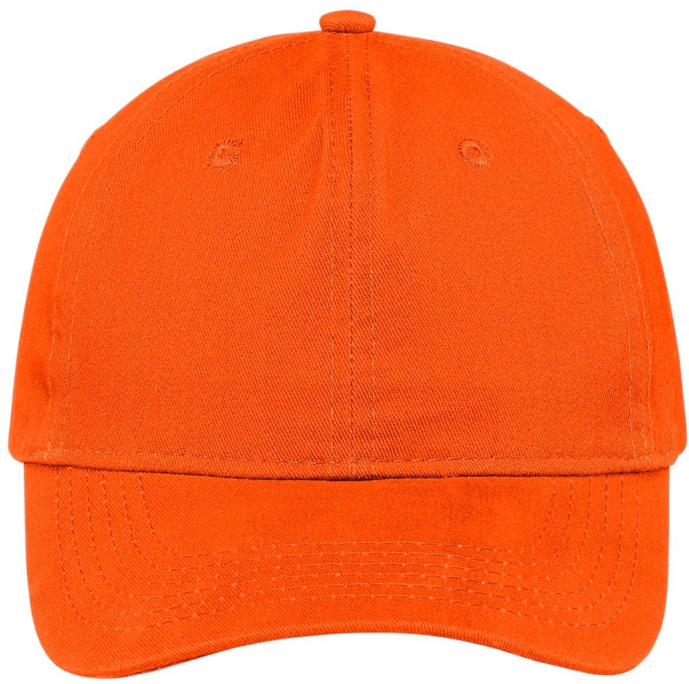 Port & Company Brushed Twill Low Profile Cap-Regular-Port & Company-Orange-OSFA-Thread Logic 