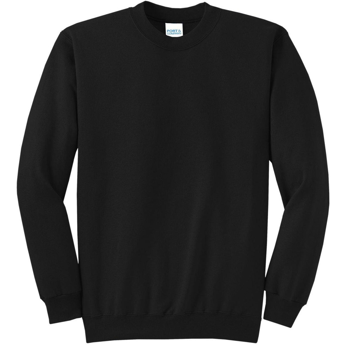 no-logo Port & Company Classic Crewneck Sweatshirt-Crewnecks-Port & Company-Jet Black-S-Thread Logic