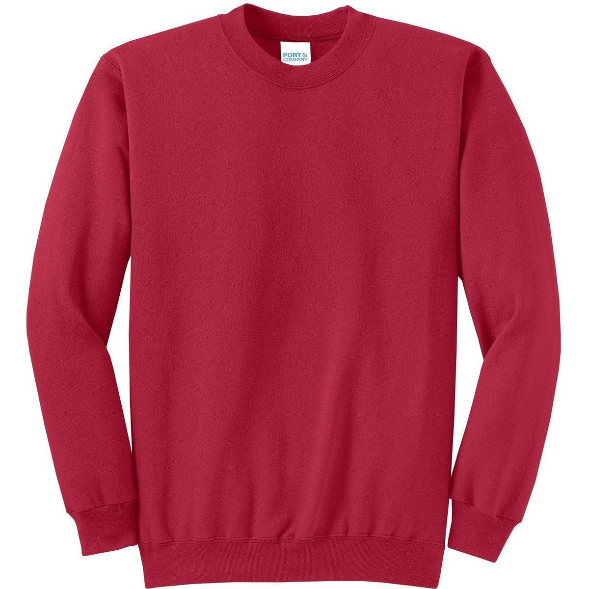 no-logo Port & Company Classic Crewneck Sweatshirt-Crewnecks-Port & Company-Red-S-Thread Logic
