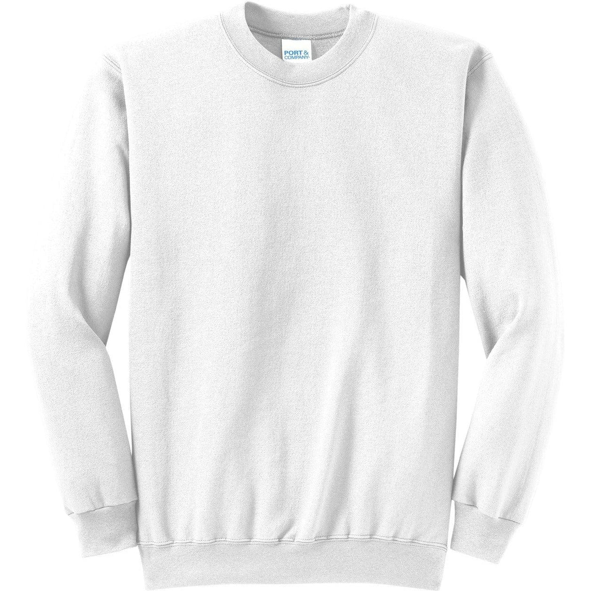 no-logo Port & Company Classic Crewneck Sweatshirt-Crewnecks-Port & Company-White-S-Thread Logic