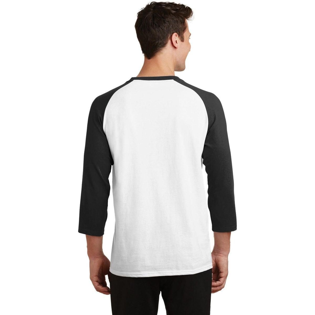 no-logo Port & Company Core Blend 3/4-Sleeve Raglan Tee-Regular-Port & Company-Thread Logic