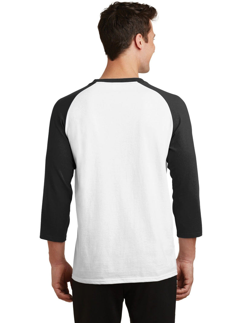 no-logo Port & Company Core Blend 3/4-Sleeve Raglan Tee-Regular-Port & Company-Thread Logic