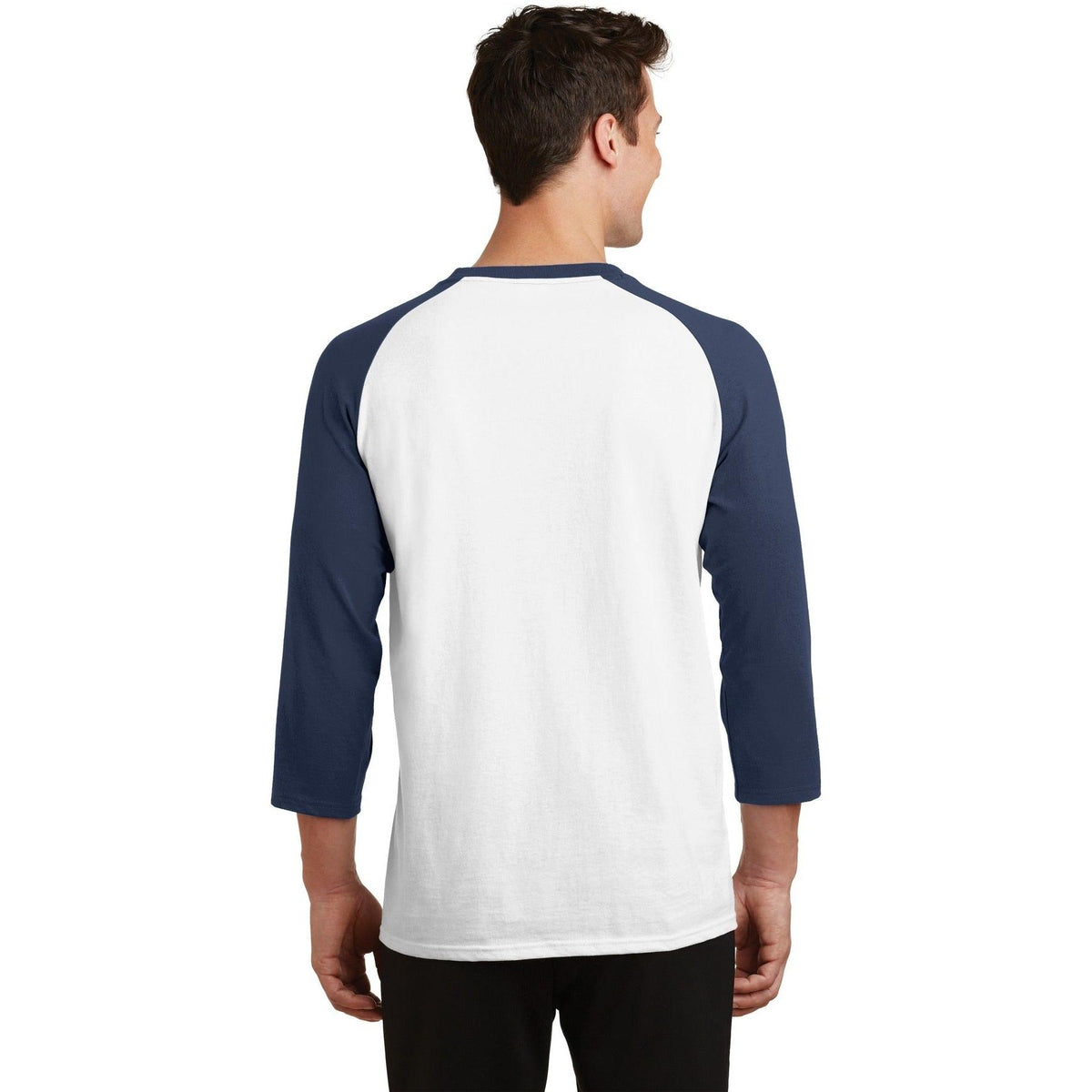 no-logo Port & Company Core Blend 3/4-Sleeve Raglan Tee-Regular-Port & Company-Thread Logic