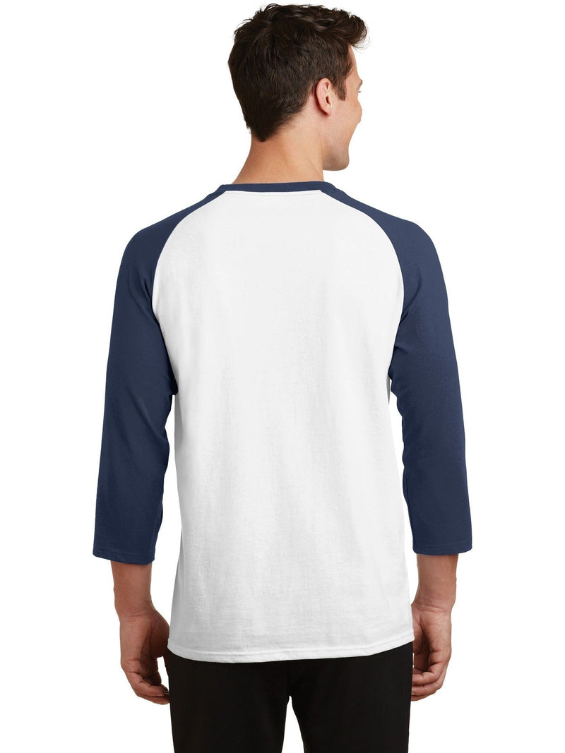 no-logo Port & Company Core Blend 3/4-Sleeve Raglan Tee-Regular-Port & Company-Thread Logic