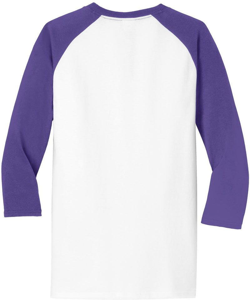 no-logo Port & Company Core Blend 3/4-Sleeve Raglan Tee-Regular-Port & Company-Thread Logic