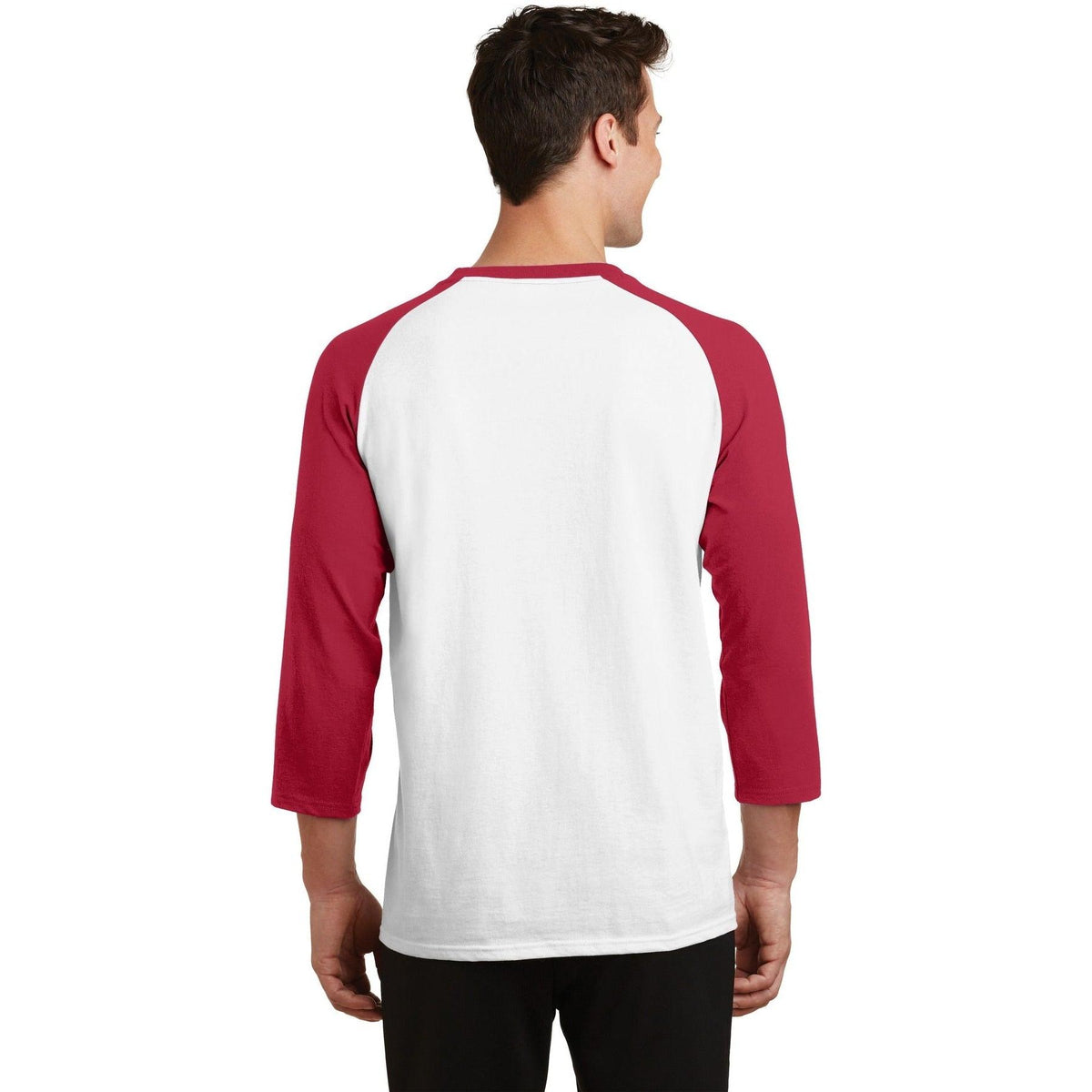 no-logo Port & Company Core Blend 3/4-Sleeve Raglan Tee-Regular-Port & Company-Thread Logic