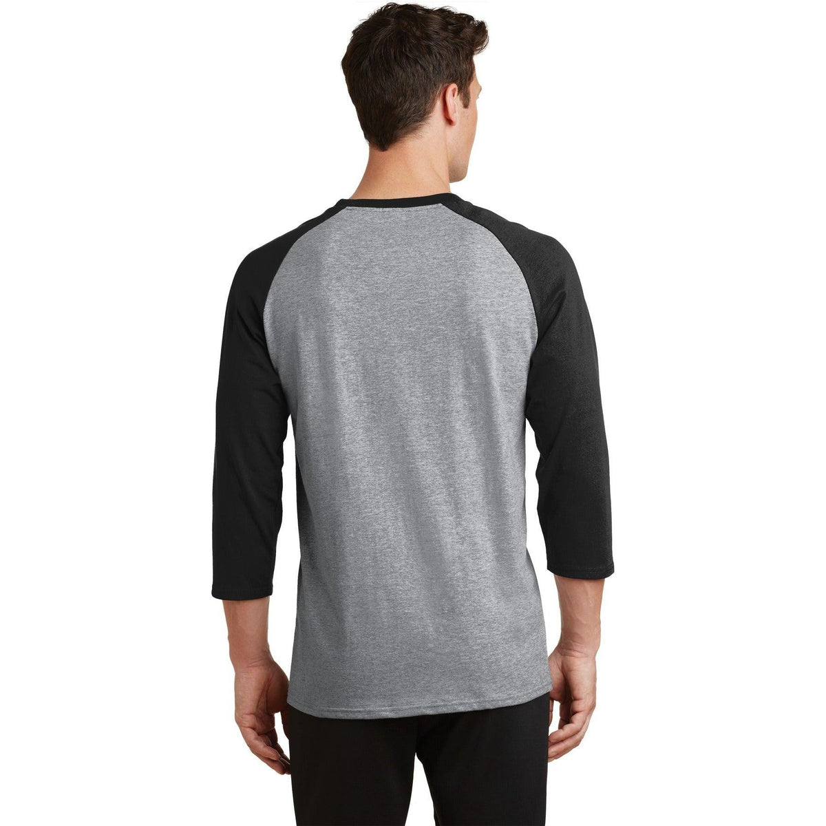 no-logo Port & Company Core Blend 3/4-Sleeve Raglan Tee-Regular-Port & Company-Thread Logic