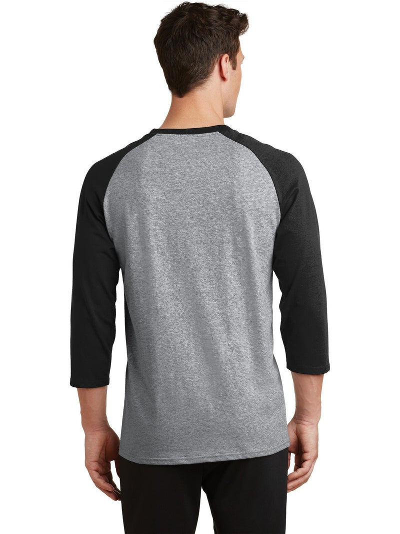 no-logo Port & Company Core Blend 3/4-Sleeve Raglan Tee-Regular-Port & Company-Thread Logic