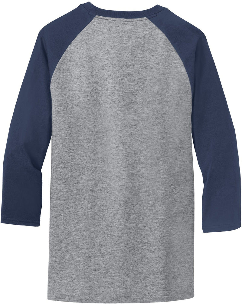 no-logo Port & Company Core Blend 3/4-Sleeve Raglan Tee-Regular-Port & Company-Thread Logic