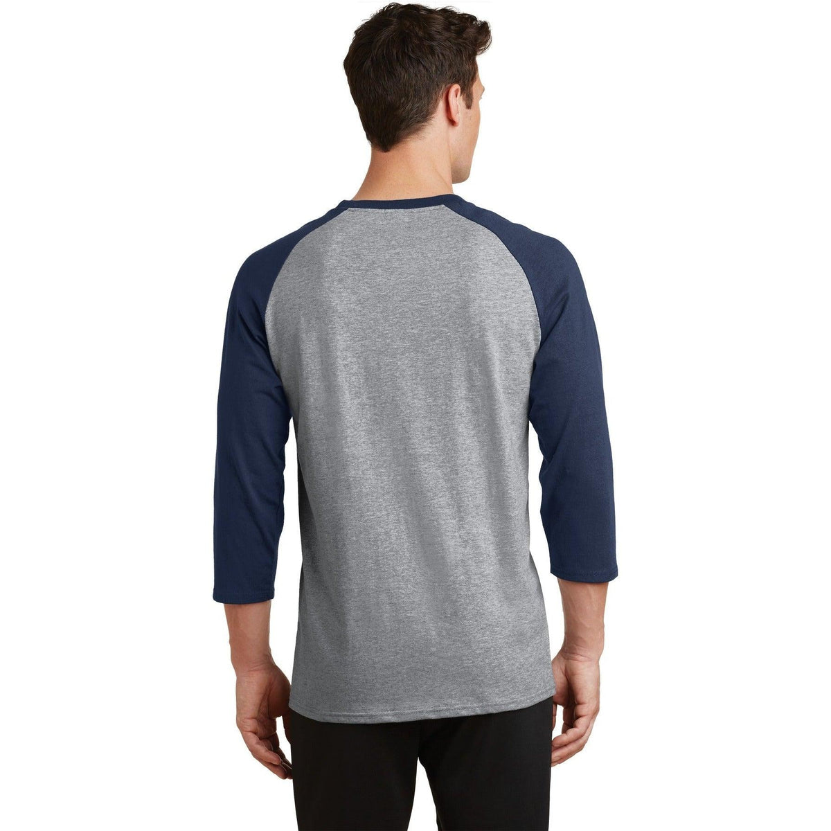 no-logo Port & Company Core Blend 3/4-Sleeve Raglan Tee-Regular-Port & Company-Thread Logic