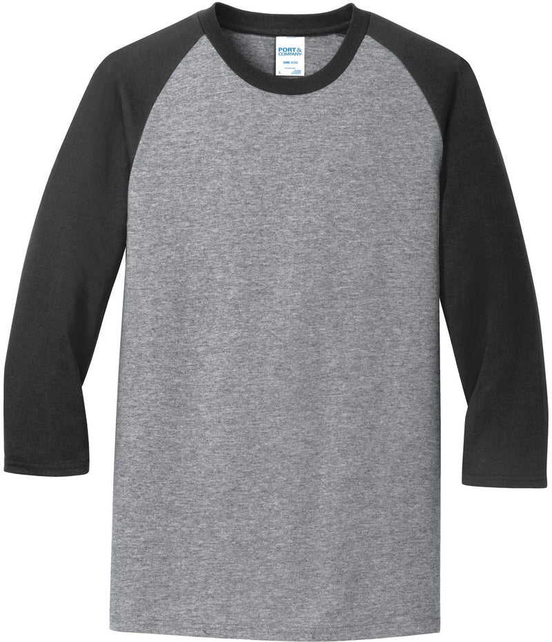 Port & Company Core Blend 3/4-Sleeve Raglan Tee