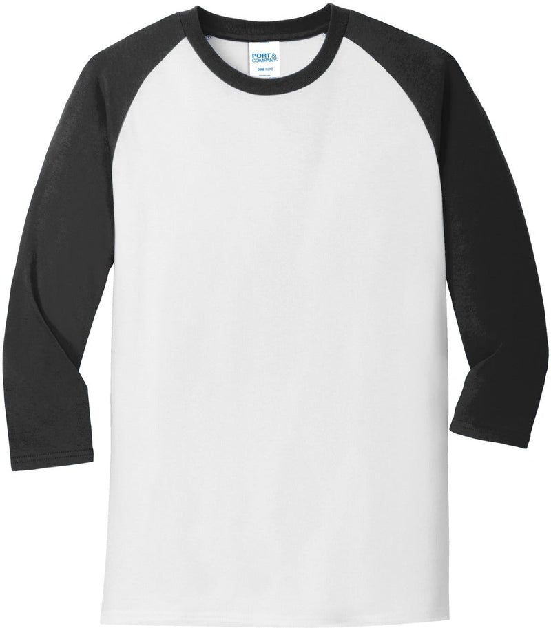 Port & Company Core Blend 3/4-Sleeve Raglan Tee