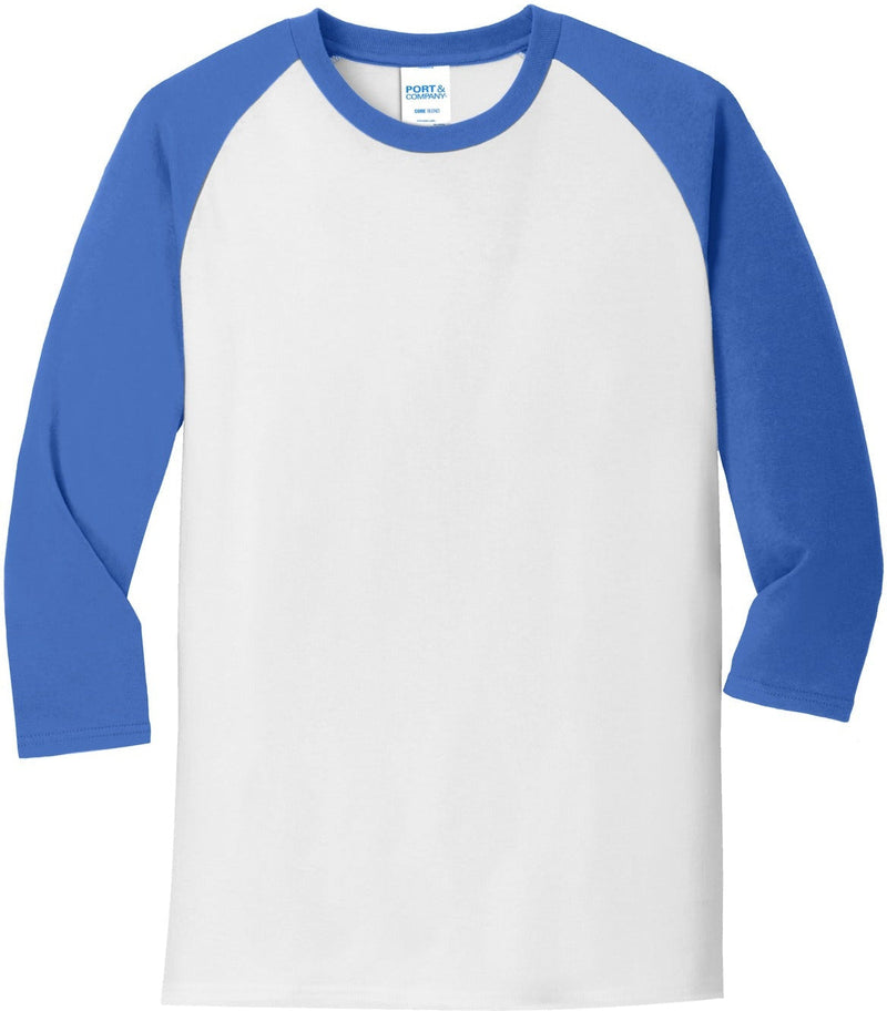 Port & Company Core Blend 3/4-Sleeve Raglan Tee