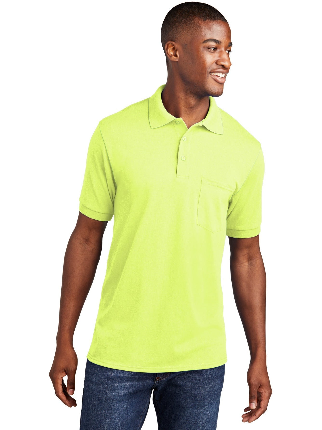 no-logo Port & Company Core Blend Jersey Knit Pocket Polo-Regular-Port & Company-Thread Logic