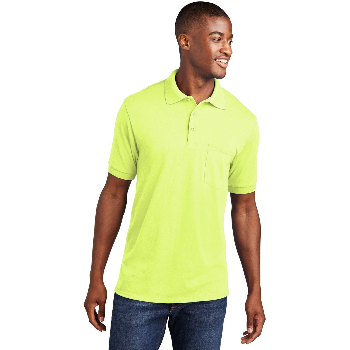 no-logo Port & Company Core Blend Jersey Knit Pocket Polo-Regular-Port & Company-Thread Logic