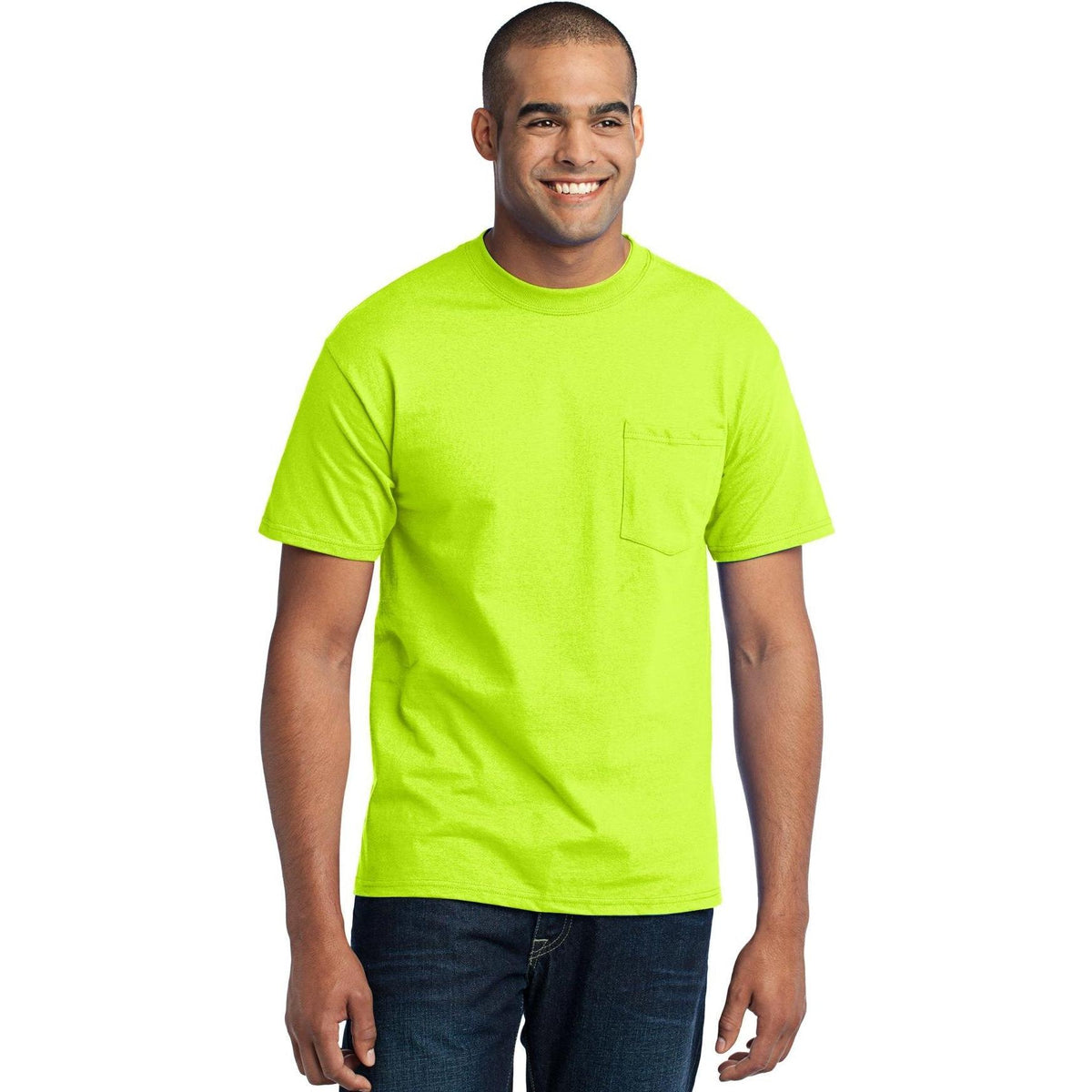 no-logo Port & Company Core Blend Pocket Tee-Regular-Port & Company-Thread Logic