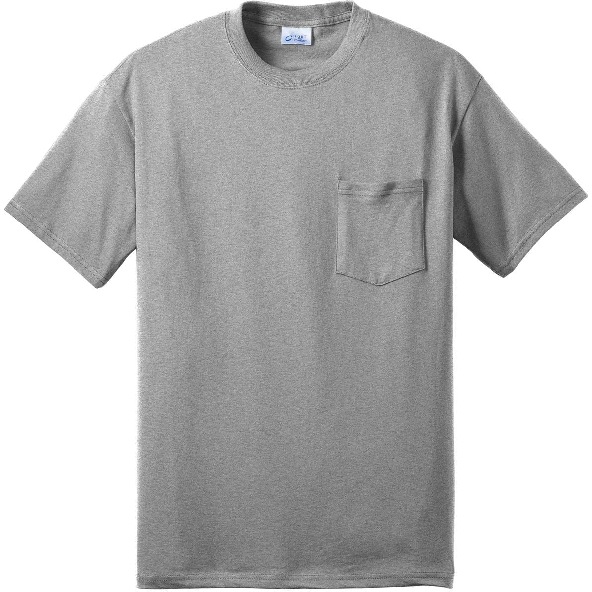 no-logo Port & Company Core Blend Pocket Tee-Regular-Port & Company-Athletic Heather-S-Thread Logic
