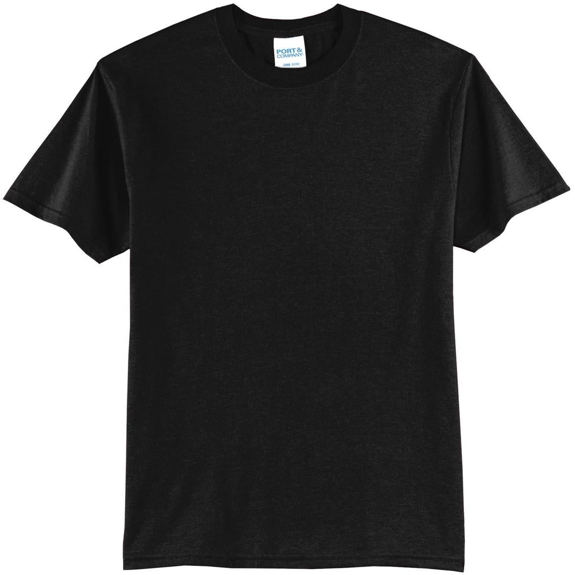 no-logo Port & Company Core Blend Tee-Polos-Port & Company-Jet Black-S-Thread Logic