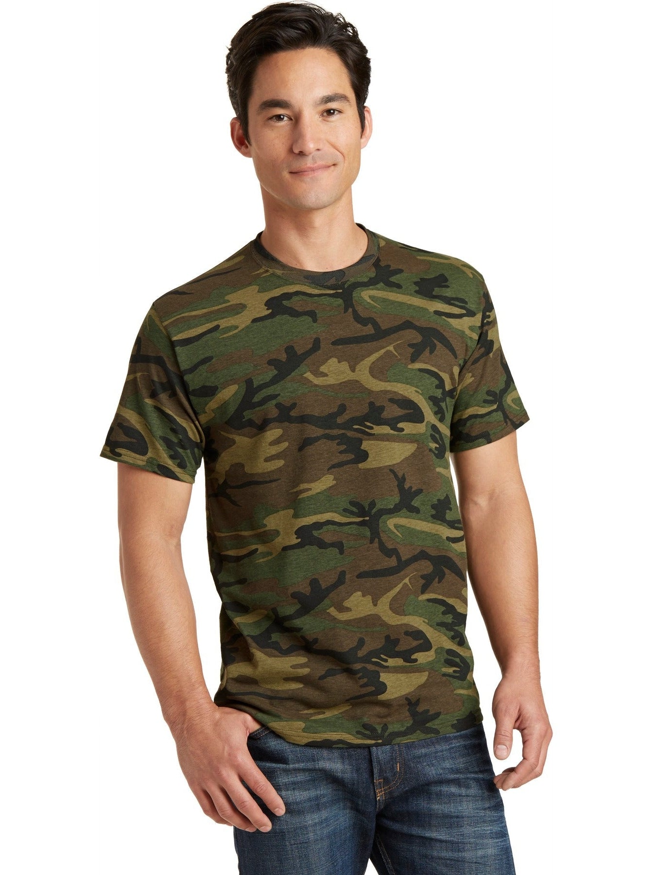no-logo Port & Company Core Cotton Camo Tee-Regular-Port & Company-Thread Logic