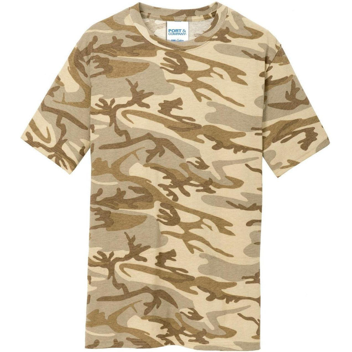 logo-left Port & Company Core Cotton Camo Tee