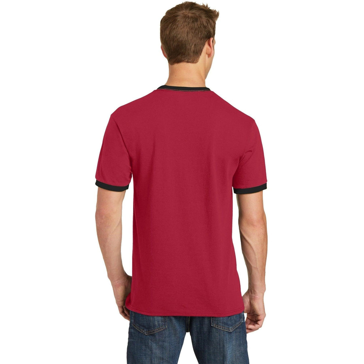 no-logo Port & Company Core Cotton Ringer Tee-Regular-Port & Company-Thread Logic