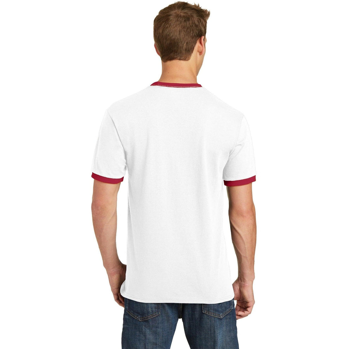 no-logo Port & Company Core Cotton Ringer Tee-Regular-Port & Company-Thread Logic