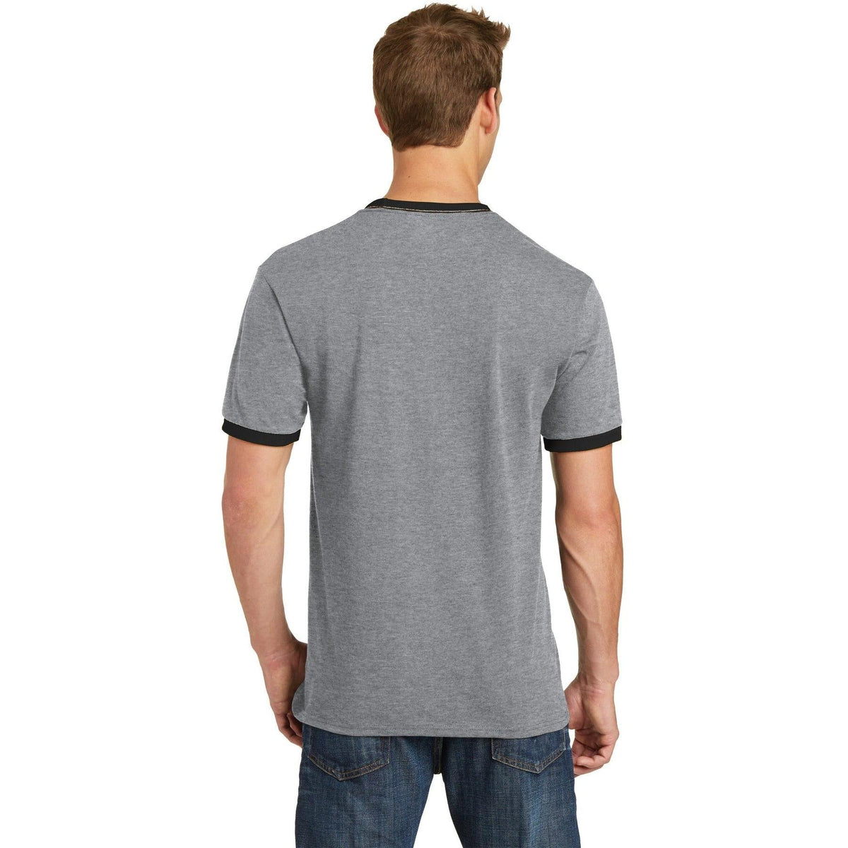 no-logo Port & Company Core Cotton Ringer Tee-Regular-Port & Company-Thread Logic