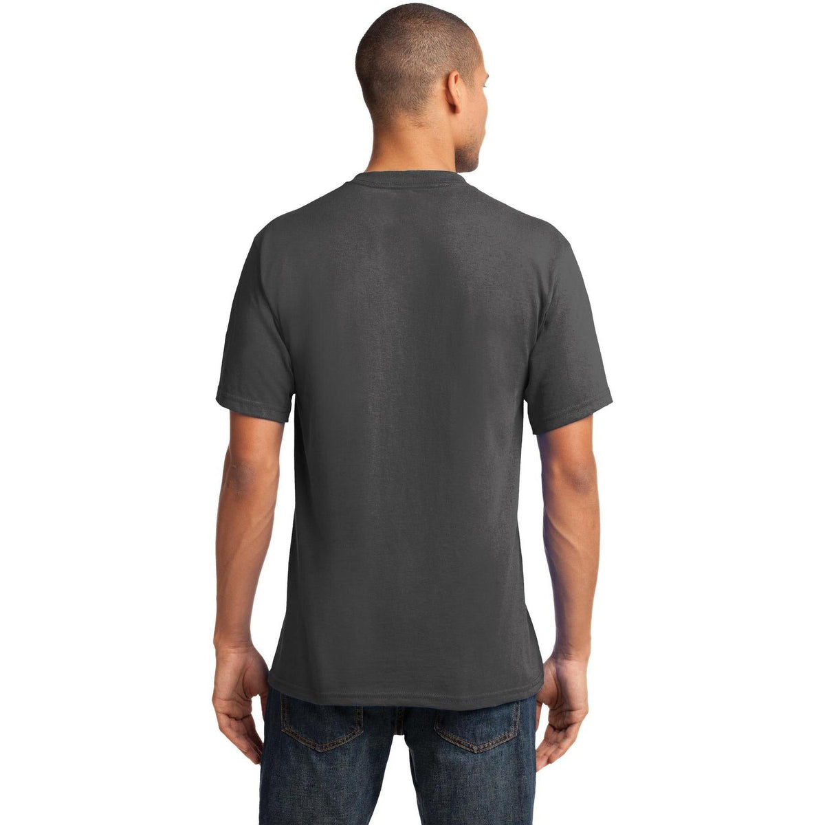 no-logo Port & Company Core Cotton V-Neck Tee-Regular-Port & Company-Thread Logic