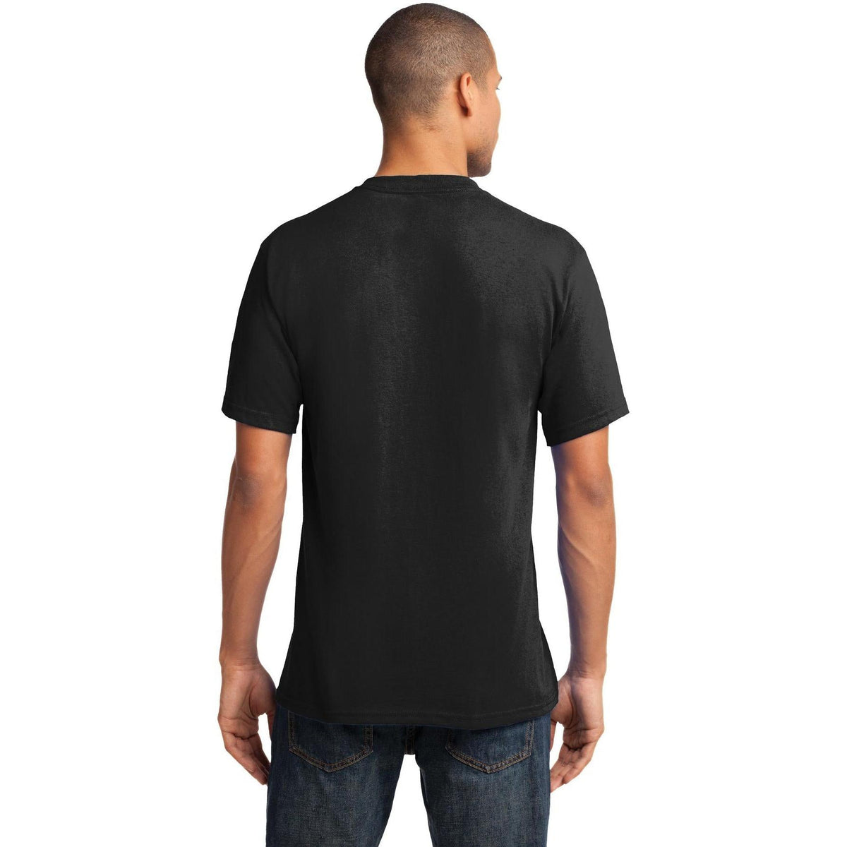 no-logo Port & Company Core Cotton V-Neck Tee-Regular-Port & Company-Thread Logic