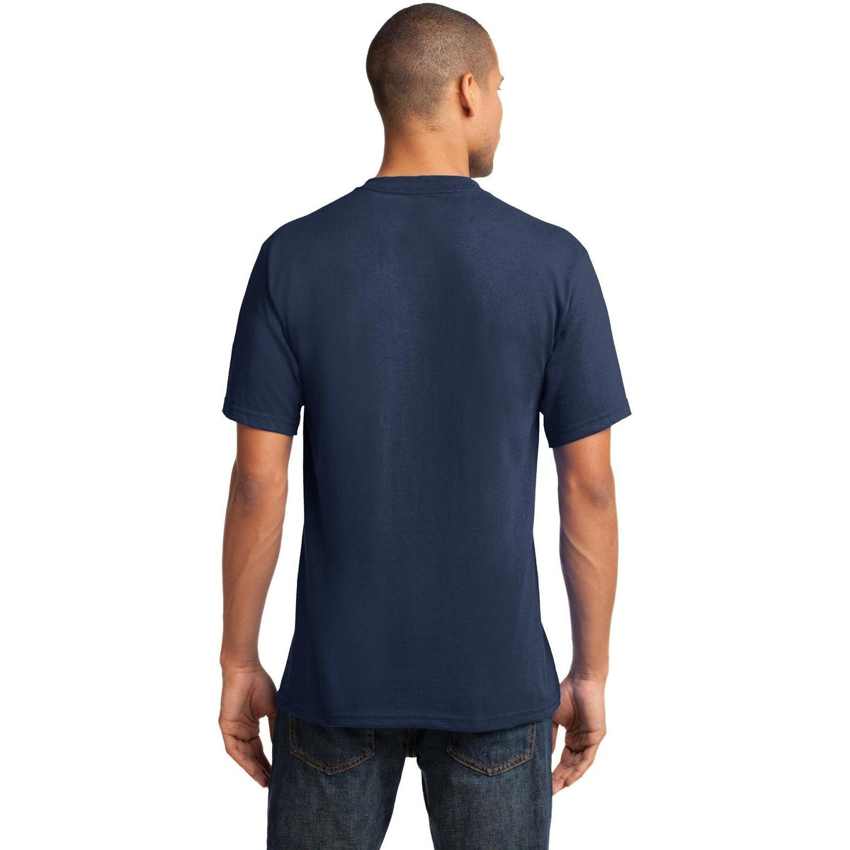 no-logo Port & Company Core Cotton V-Neck Tee-Regular-Port & Company-Thread Logic