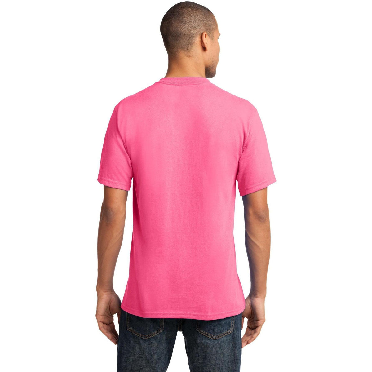 no-logo Port & Company Core Cotton V-Neck Tee-Regular-Port & Company-Thread Logic