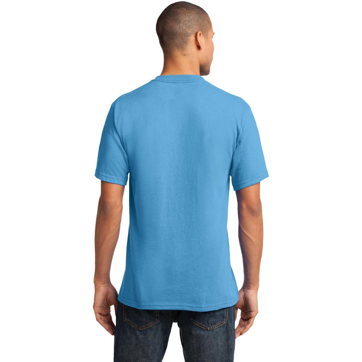 no-logo Port & Company Core Cotton V-Neck Tee-Regular-Port & Company-Thread Logic