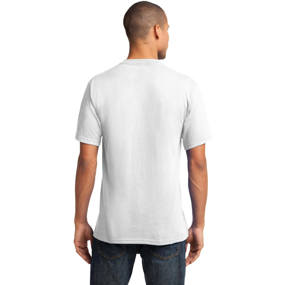 no-logo Port & Company Core Cotton V-Neck Tee-Regular-Port & Company-Thread Logic