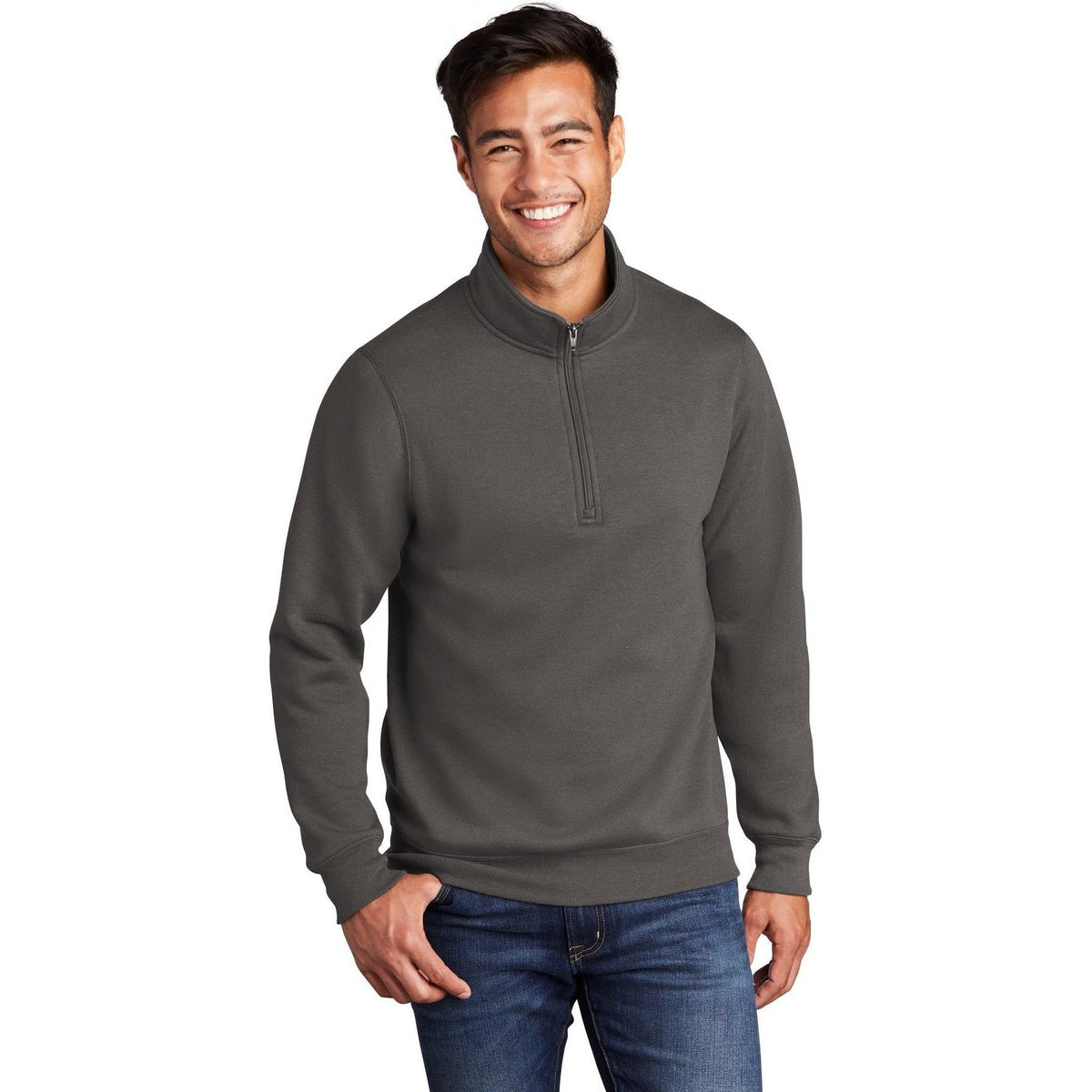 no-logo Port & Company Core Fleece 1/4-Zip Pullover Sweatshirt-Regular-Port & Company-Thread Logic
