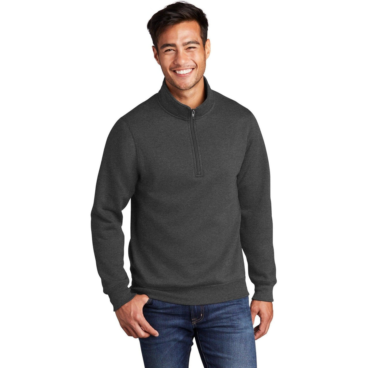 no-logo Port & Company Core Fleece 1/4-Zip Pullover Sweatshirt-Regular-Port & Company-Thread Logic