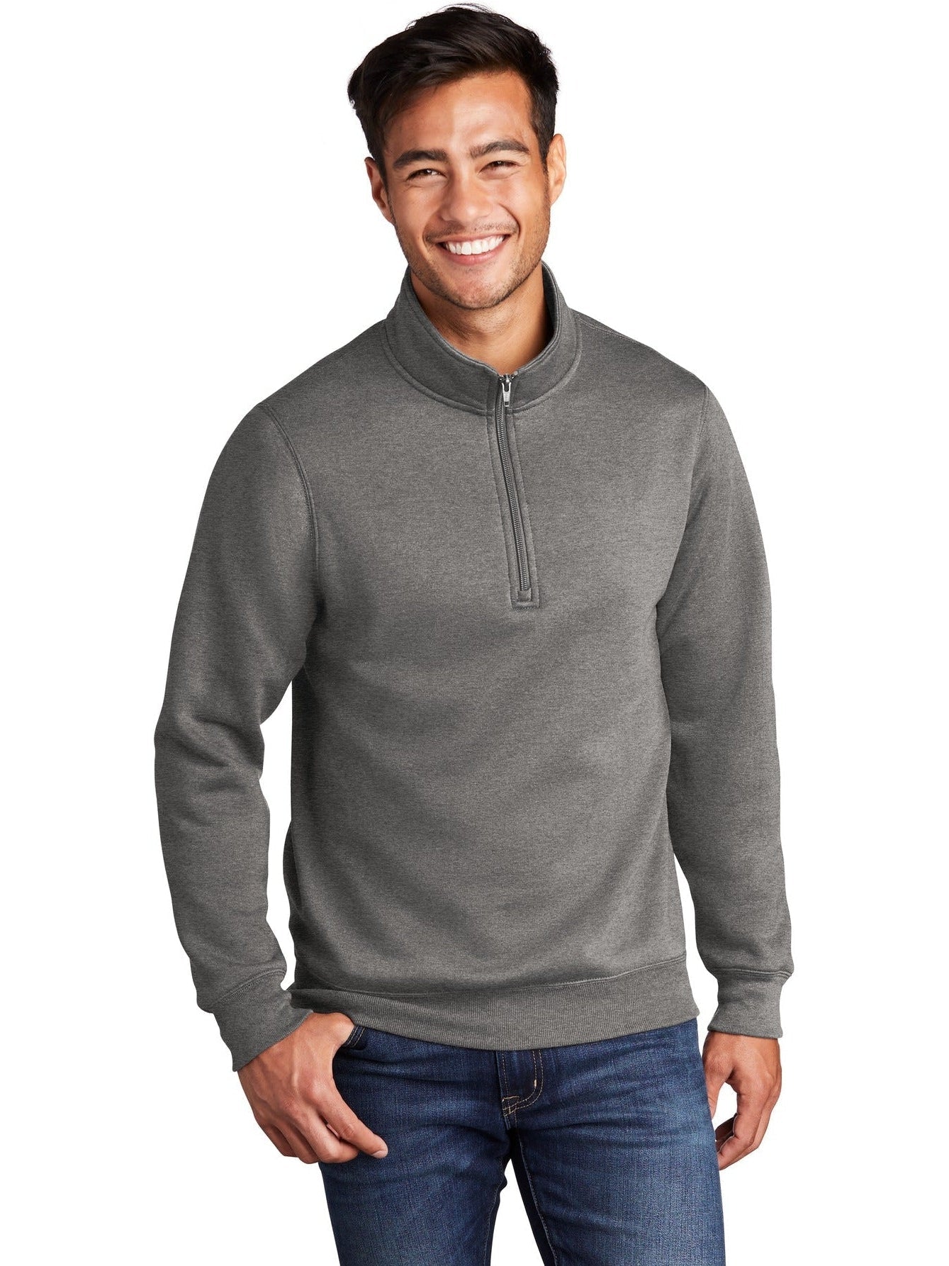 no-logo Port & Company Core Fleece 1/4-Zip Pullover Sweatshirt-Regular-Port & Company-Thread Logic