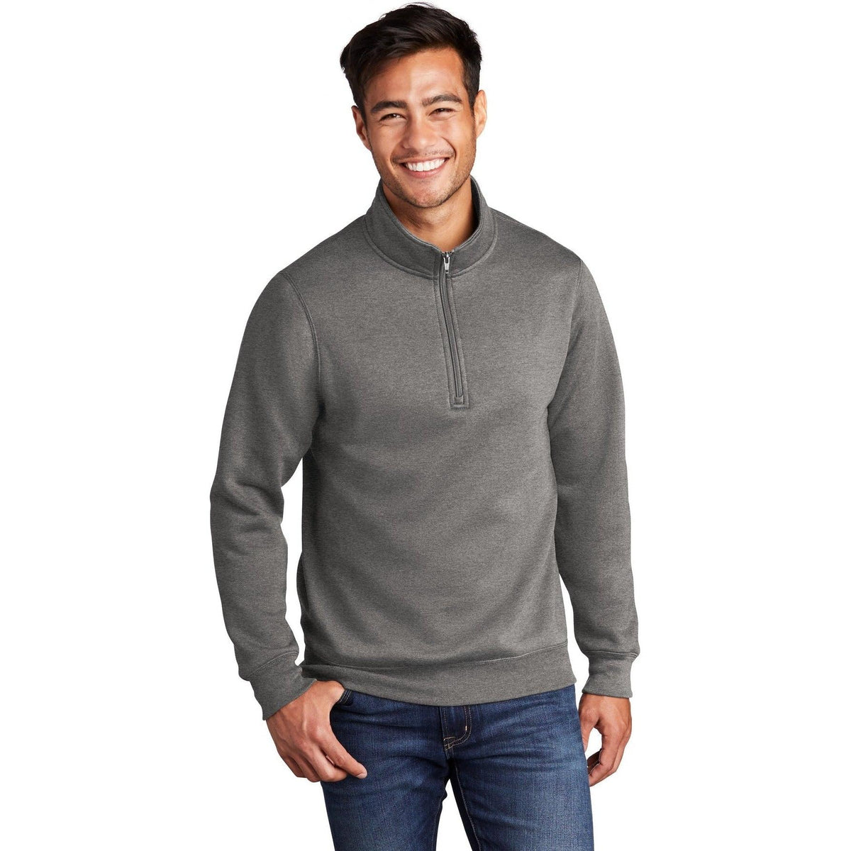 no-logo Port & Company Core Fleece 1/4-Zip Pullover Sweatshirt-Regular-Port & Company-Thread Logic